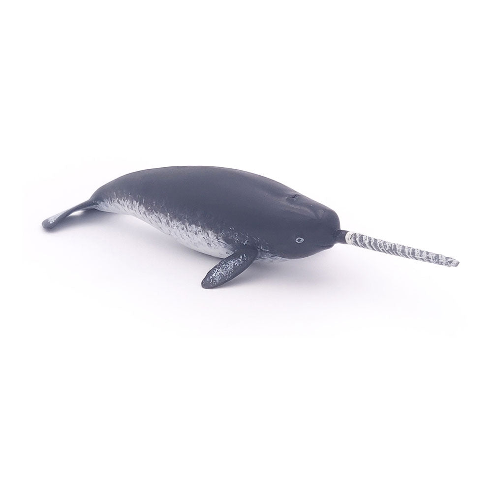 PAPO Marine Life Narwhal Toy Figure, Grey (56016)