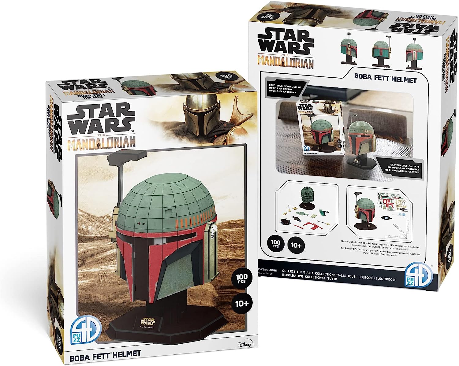 University Games Star Wars: The Mandalorian Boba Fett's Helmet Model Kit, Burgundy and Green, (U08523