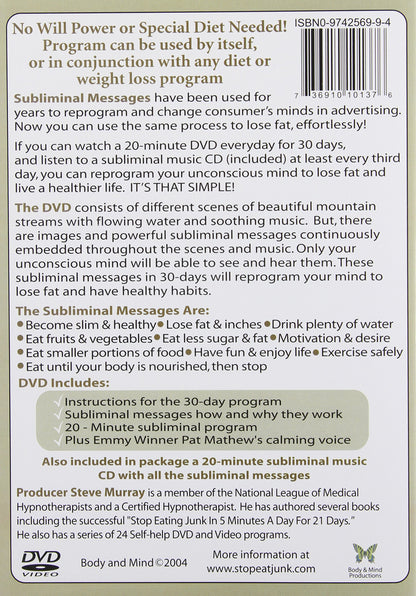 30-Day Subliminal Weight Loss Program NTSC DVD