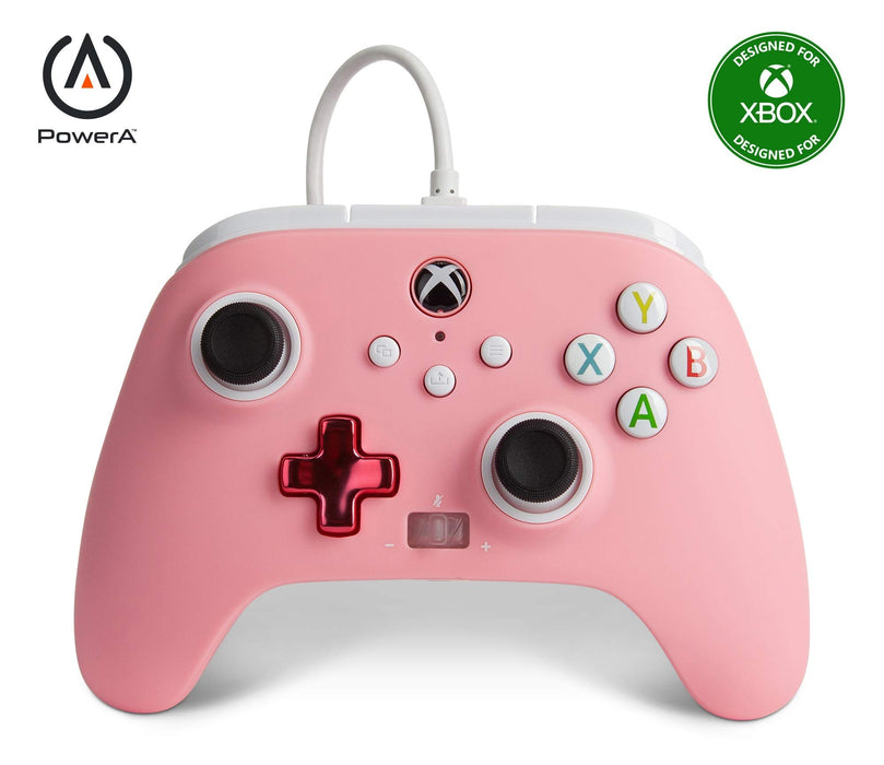 PowerA Enhanced Wired Controller for Xbox - Pink Inline, Gamepad, Wired Video Game Controller, Gaming Controller, Xbox Series X|S Rosa