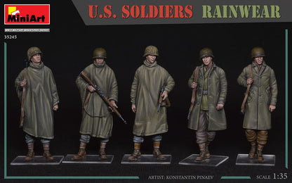 MiniArt MIN35245 1:35-US Soldiers in Rainwear, Molded Color