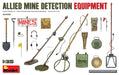 Miniart MIN35390 1:35-Allied Mine Detection Equipment Scale Model kit, Unpainted