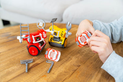 YCOO Pack 2 Robots Street Kombat Télécommandé à Contrôle Gestuel 14cm - Il Avance et Frappe Son Adversaire - Capteurs de Mouvements - Dès 5 ANS