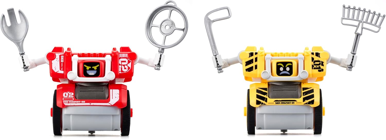 YCOO Pack 2 Robots Street Kombat Télécommandé à Contrôle Gestuel 14cm - Il Avance et Frappe Son Adversaire - Capteurs de Mouvements - Dès 5 ANS