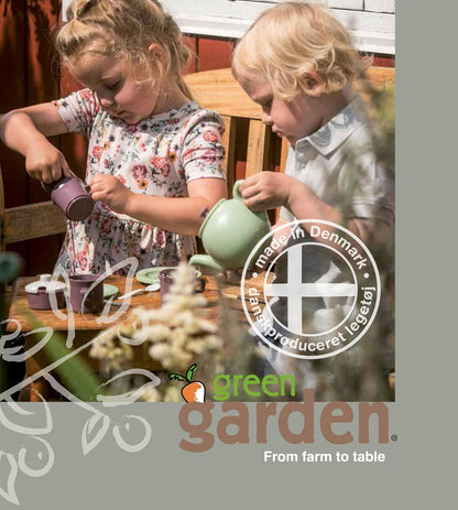 Dantoy - Green Garden Breakfast Set. 29 stuks. Gemaakt in Denemarken. Vaatwasmachinebestendig. 2+ jaar.
