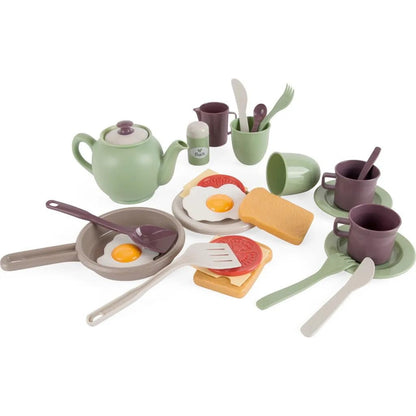 Dantoy - Green Garden Breakfast Set. 29 stuks. Gemaakt in Denemarken. Vaatwasmachinebestendig. 2+ jaar.
