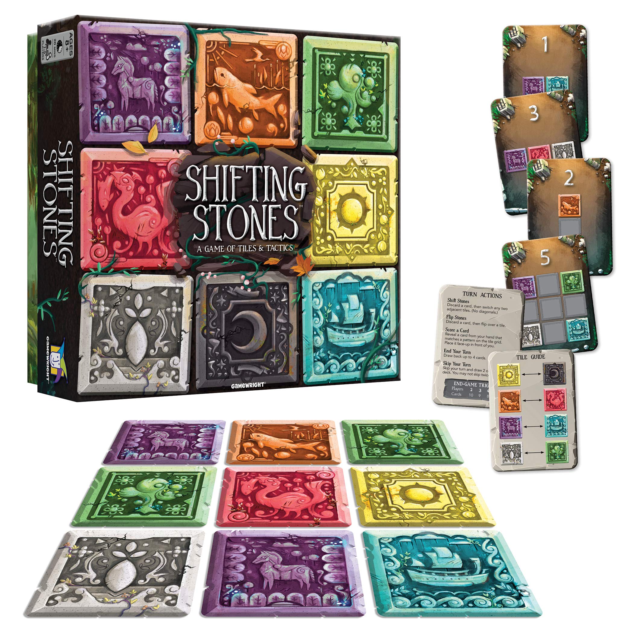 Gamewright | Shifting Stones | Family Card Game | Ages 8+ | 1-5 Players | 20 Minutes Playing Time