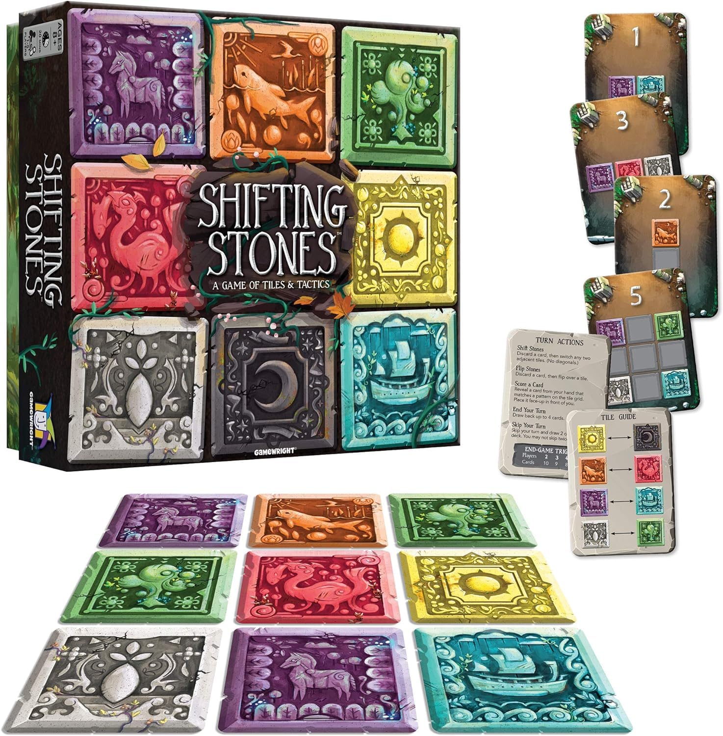 Gamewright | Shifting Stones | Family Card Game | Ages 8+ | 1-5 Players | 20 Minutes Playing Time