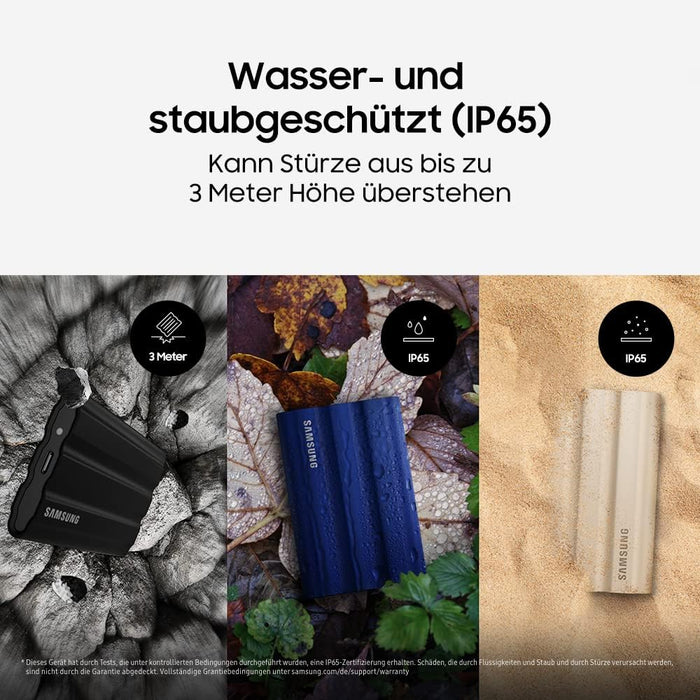 Samsung T7 Shield Portable SSD 1 TB - USB 3.2 Gen.2 External SSD Blue (MU-PE1T0R/EU