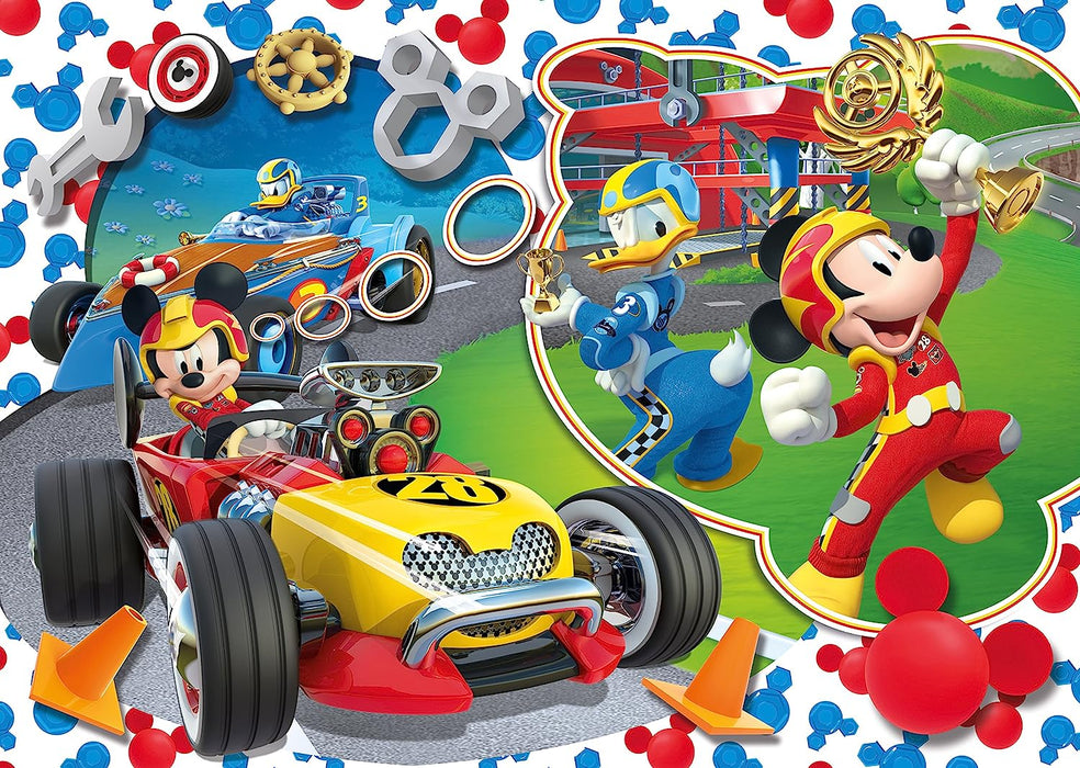 Clementoni-23709 Puzzle 104 Piezas Maxi Mickey and The Roadster Racer, Multicolor (23709.8)