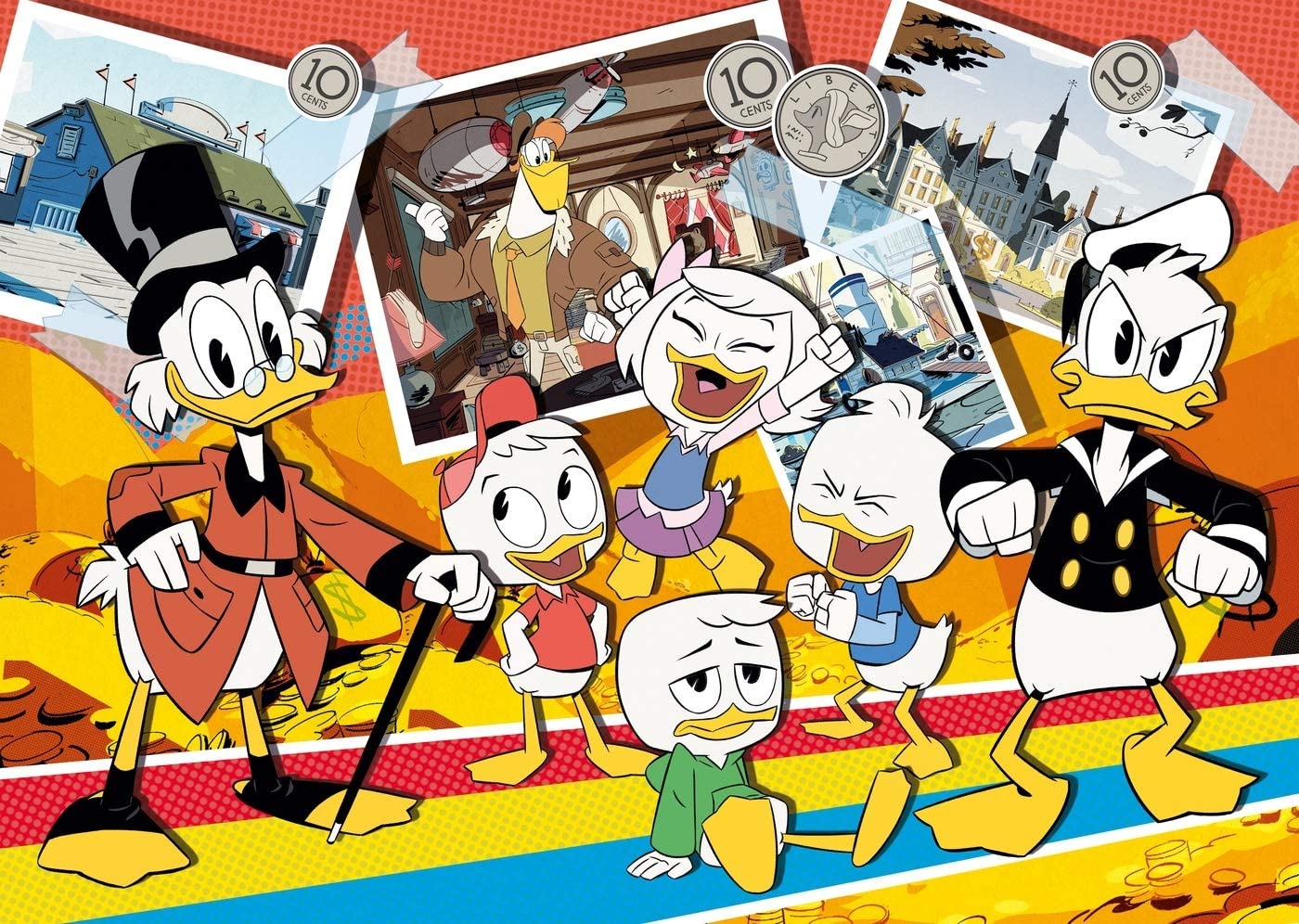 Clementoni- Disney Duck Tales Ducktales Puzzle, 104 Piezas, Multicolor (23718.0)