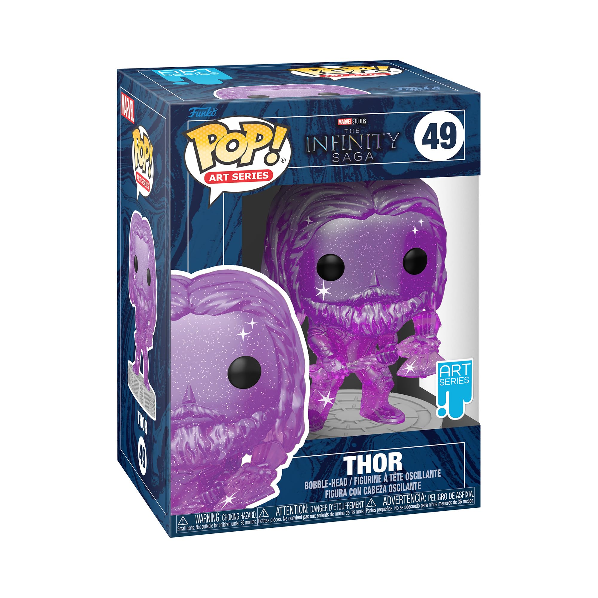 Funko POP! Artist Series: Marvel Infinity Saga - Object - Thor - Purple - Collectable Vinyl Figure - Includes Premium Plastic Protector Display Case - Gift Idea - Official Merchandise