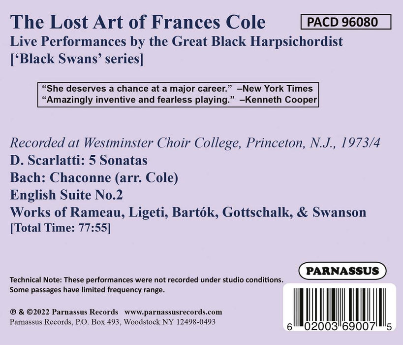 The Lost Art of Frances Cole-Live Performances