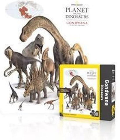 Gondwana Dinosaurs Mini - NYPC National Geographic Collection Mini Puzzle 100 Pieces