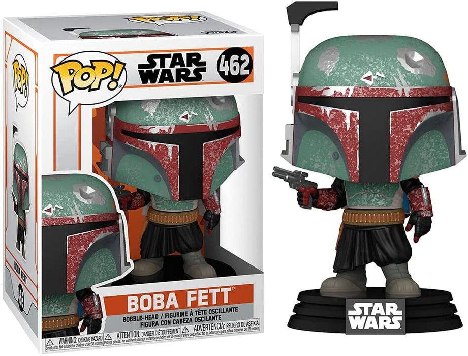 Funko POP Star Wars: The Mandalorian Action Figure Boba Fett & Pop! Star Wars: The Mandalorian - Mandalorian Flying with The Child Grey