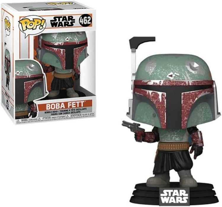 Funko POP Star Wars: The Mandalorian Action Figure Boba Fett & Pop! Star Wars: The Mandalorian - Mandalorian Flying with The Child Grey