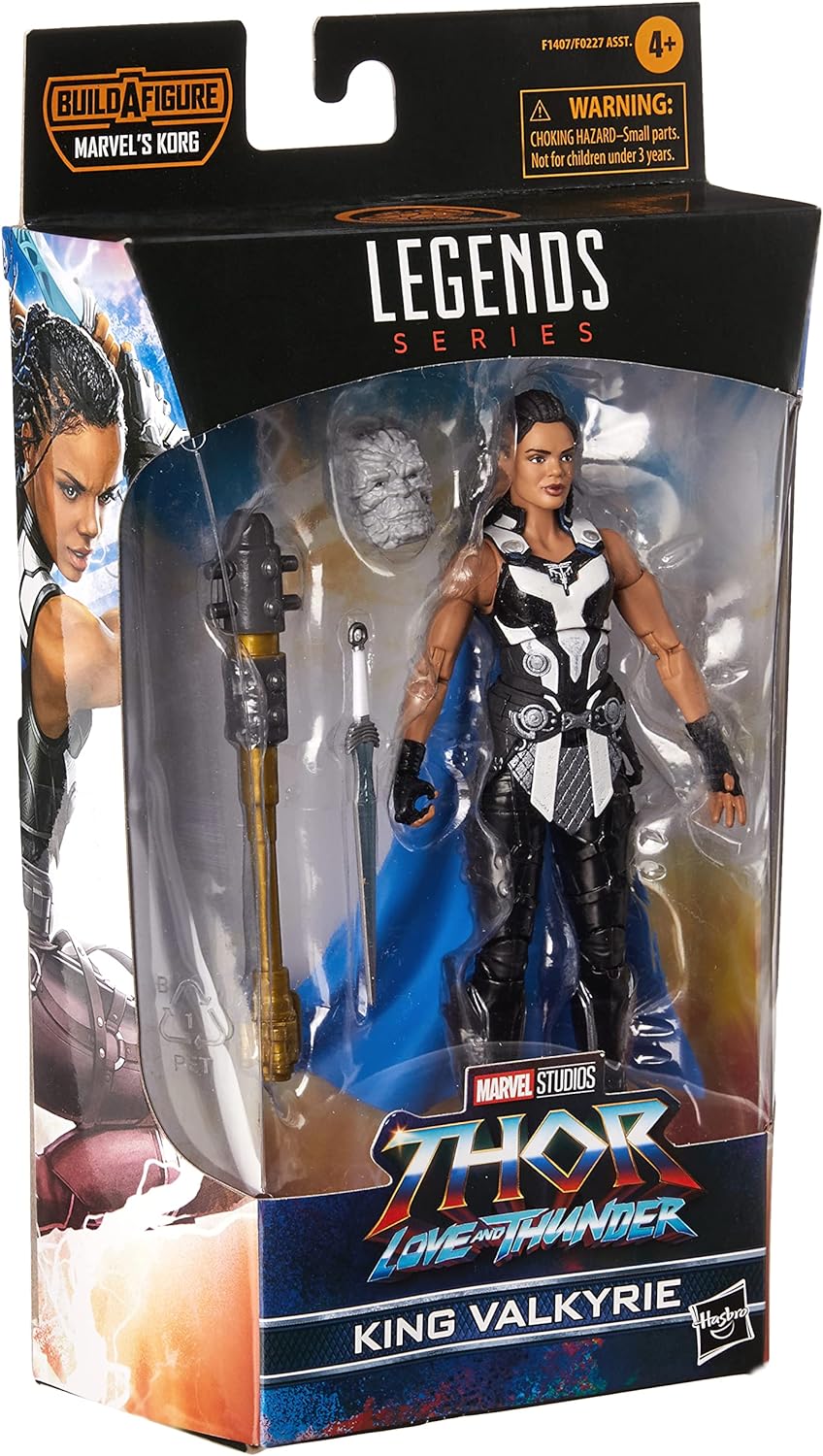 Marvel Legends Series Thor: Love and Thunder King Valkyrie Action Figure 6-inch Collectible Toy, 1 Accessory, 2 Build-A-Figure Parts