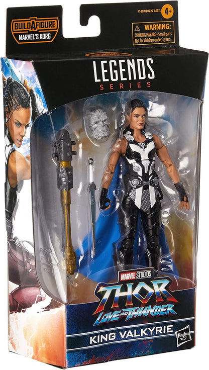 Marvel Legends Series Thor: Love and Thunder King Valkyrie Action Figure 6-inch Collectible Toy, 1 Accessory, 2 Build-A-Figure Parts