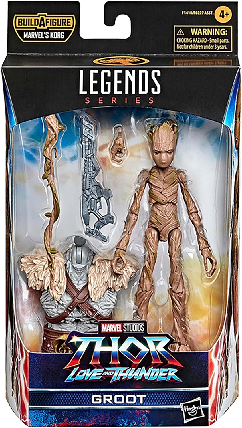 Marvel Hasbro Legends Thor: Love and Thunder Groot Action Figure 15-cm Collectible Toy, 4 Accessories, 1 Build-A-Figure Part, Multicolor (F1410)