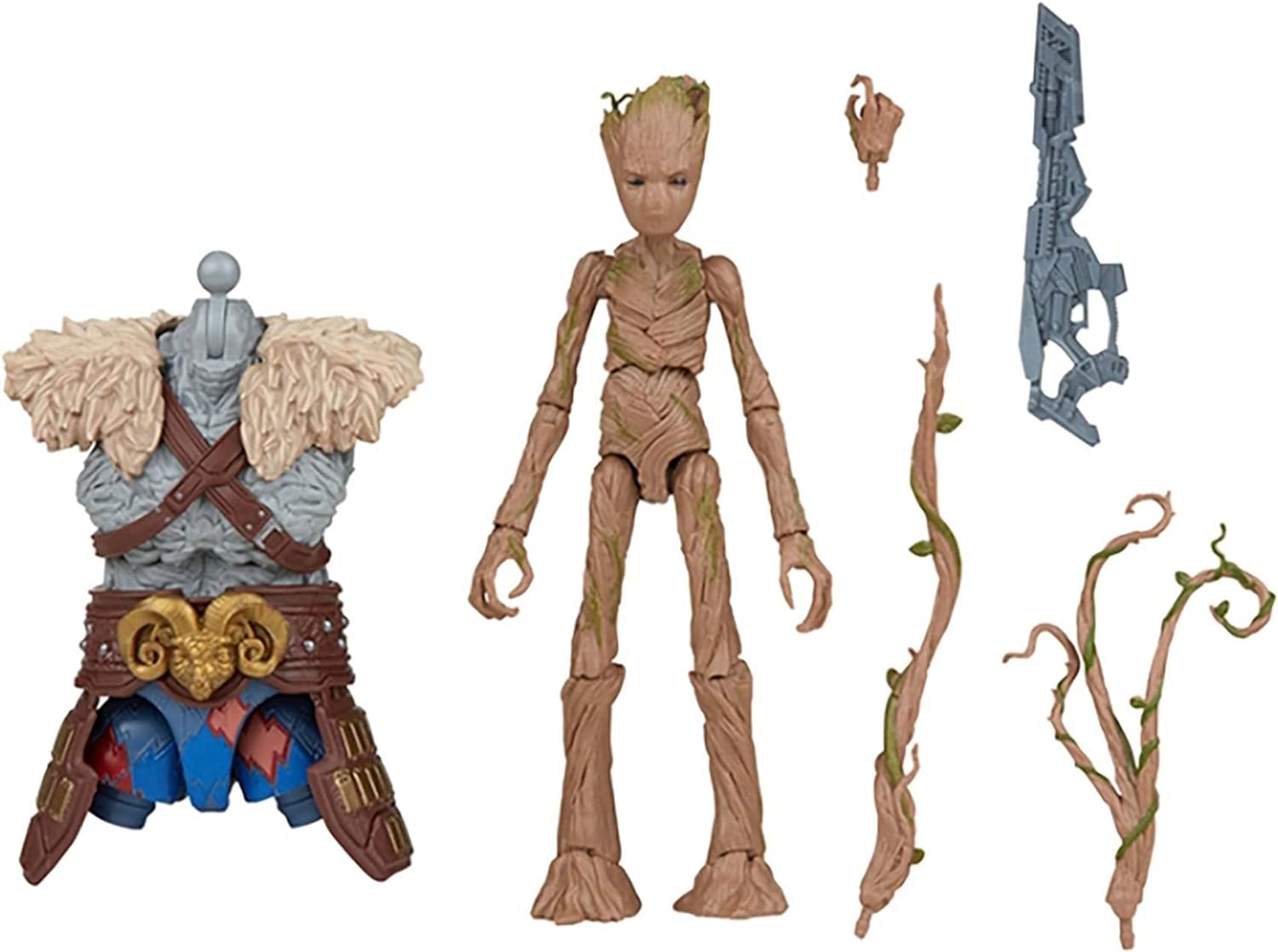 Marvel Hasbro Legends Thor: Love and Thunder Groot Action Figure 15-cm Collectible Toy, 4 Accessories, 1 Build-A-Figure Part, Multicolor (F1410)