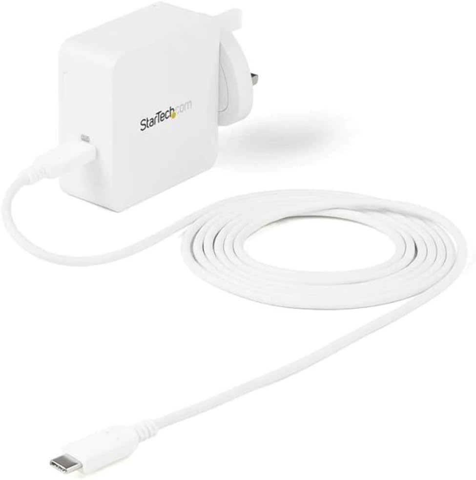StarTech.com USB C Wall Charger - 60W PD 1m cable - Portable USB Type C Fast Charger - Universal Adapter Dell XPS, Lenovo X1 Carbon, HP Elitebook, Macbook Surface Pro 7 - USB IF/CE Certified (WCH1CUK