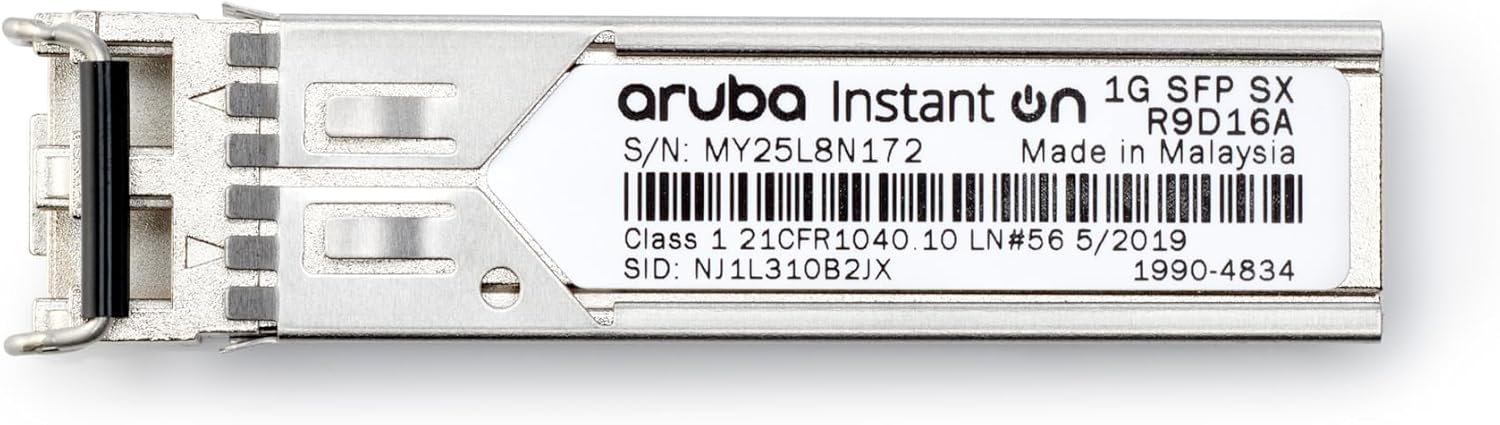 HPE Networking Instant On 1G SFP LC SX Transceiver for Connections Up to 500 Meters (R9D16A