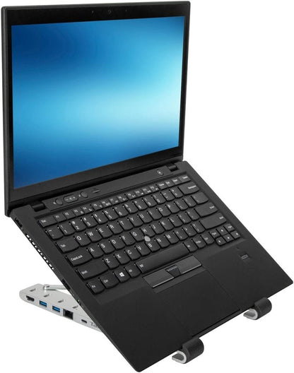 Targus USB-C Portable Stand with HDMI, Integrated 2 x Powered USB-A Ports, Ethernet - Silver (AWU100005GL