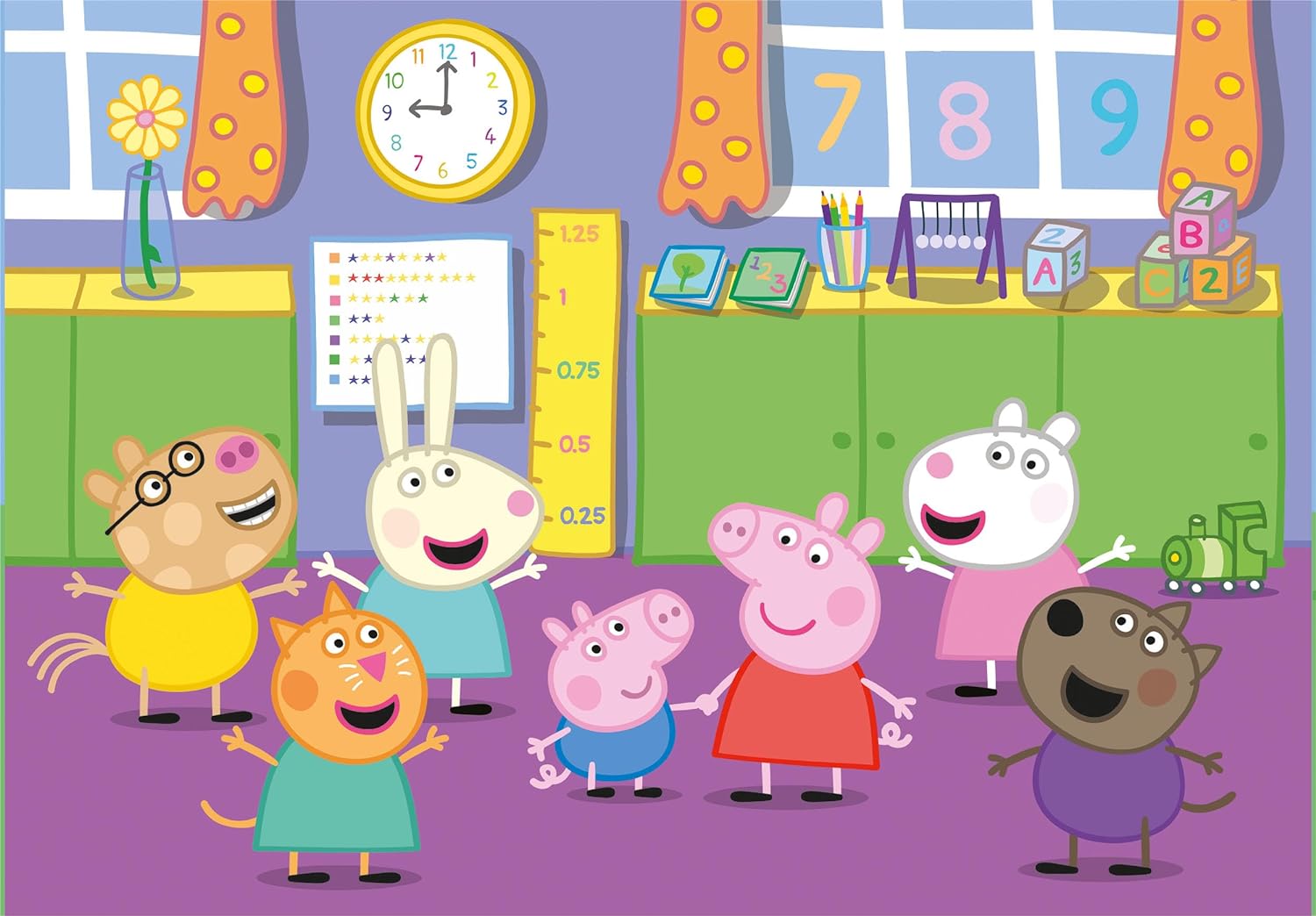 Clementoni 24793 Supercolor Peppa Pig-2 X 60-Piece Jigsaw Puzzle for Kids Age 5, Multicolored