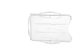 Durable Security Pass Holder Duo 54 x 85 mm Transparent | Pack of 10 Badges | Glass Clear | Ideal for Security and Visitor Management