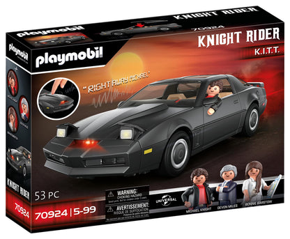 Playmobil 70924 Knight Rider - K.I.T.T., Le véhicule emblématique de la série K2000, pour Les Fans de Knight Rider et Les Enfants, Dès 5 Ans