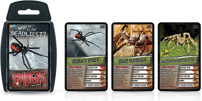 Top Trumps Spiders Classics Card Game, Discover facts about the Goliath bird eater, Black Widow and Wheel Spider in this educational pack, 2 plus players makes a great gift for ages 6 plus