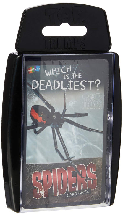 Top Trumps Spiders Classics Card Game, Discover facts about the Goliath bird eater, Black Widow and Wheel Spider in this educational pack, 2 plus players makes a great gift for ages 6 plus