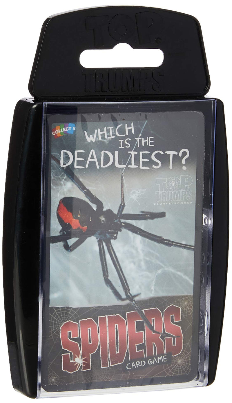 Top Trumps Spiders Classics Card Game, Discover facts about the Goliath bird eater, Black Widow and Wheel Spider in this educational pack, 2 plus players makes a great gift for ages 6 plus