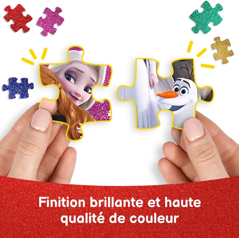 Trefl- Glitter, Erinnerungen Von Belle und Ariel, Disney Princess de 100 Piezas para niños a Partir de 5 años Puzzle, Color Princesas (14819)