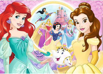 Trefl- Glitter, Erinnerungen Von Belle und Ariel, Disney Princess de 100 Piezas para niños a Partir de 5 años Puzzle, Color Princesas (14819)