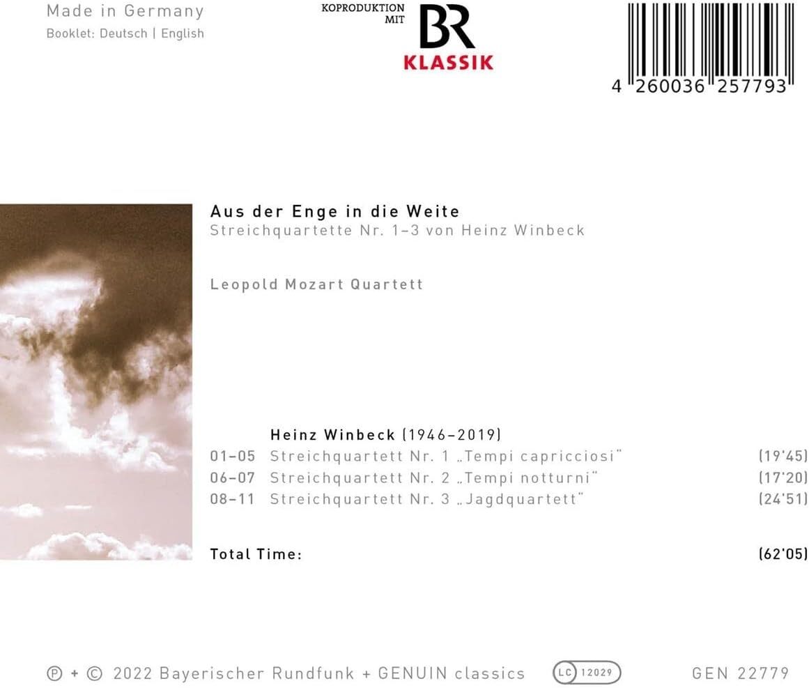 Leopold Mozart Quartett: Aus Der Enge in Die Weite: Streichquartette Nr. 1-3 Von Heinz Winbeck