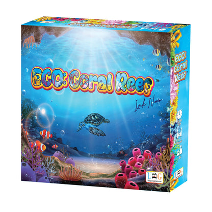 ECO CORAL REEF | Strategic Tile-Laying Board Game | Colorful Tile Placement Tabletop Game | 2-4 Players | Playtime 30-60 min | by Unique Board Games (Standard Edition