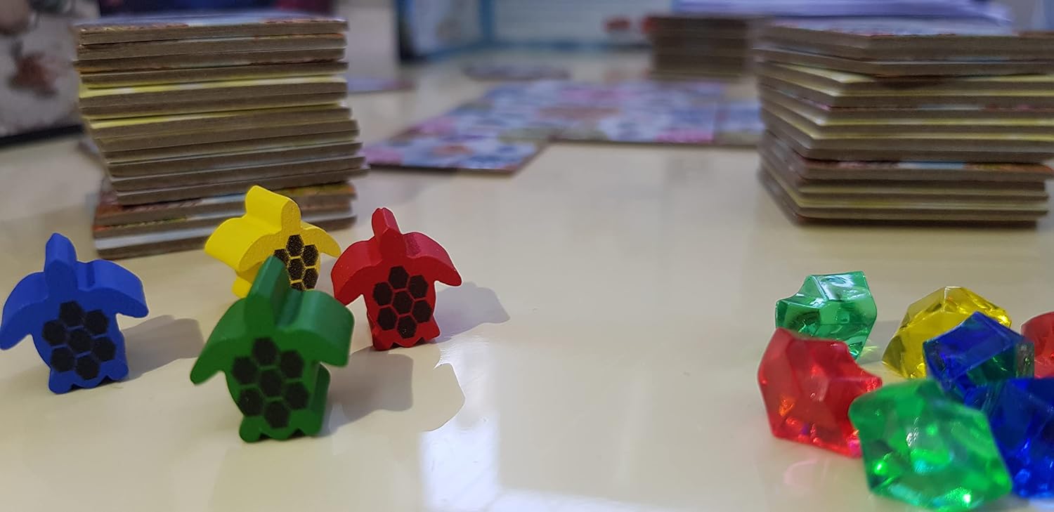 ECO CORAL REEF | Strategic Tile-Laying Board Game | Colorful Tile Placement Tabletop Game | 2-4 Players | Playtime 30-60 min | by Unique Board Games (Standard Edition