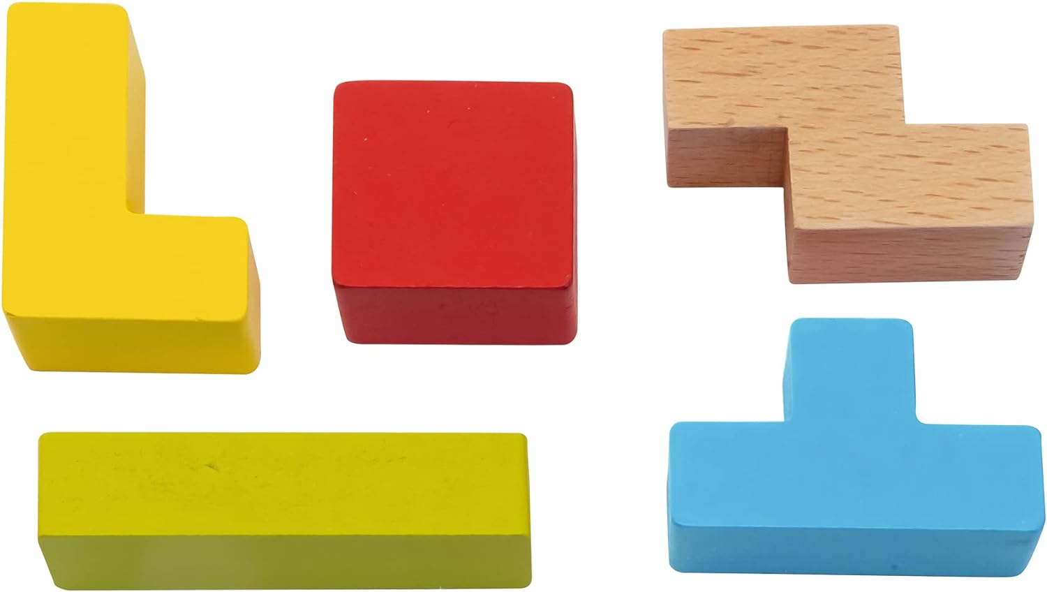 Eichhorn - Colourful Shape Game, Skill Game with 20 Stones in 5 Shapes, 21 Pieces, 18 x 15 cm, for 1 Player, Made of Wood, from 4 Years