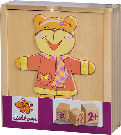 Puzzle Madera Oso Vísteme, surt. 4 (Eichhorn 100005401