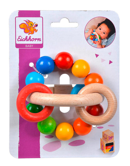 Eichhorn 100017040 - Juguete de Agarre 3D para bebé (9,5 x 9 cm, Madera de Haya 100% certificada
