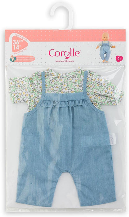 Corolle Mon Grand Poupon 9000141200 Dungarees Blouse for All 36 cm Corolle Baby Dolls from 2 Years
