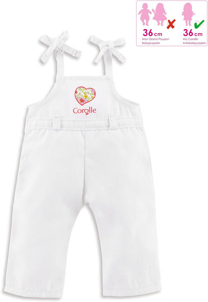 Corolle Ma Dungarees for All 36 cm MaCorolle Dolls, White, from 4 Years