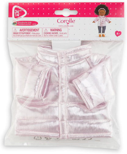 Corolle-Ma Abrigo de Plumas Rosa para Muñecas de la Gama Ma (36cm) (9000212260