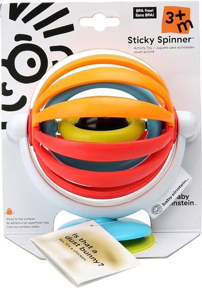 Baby Einstein, Sticky Spinner Spielzeug, perfekt auf Reisen oder für unterwegs, saugfähiger Boden zum Anbringen auf glatten Oberflächen