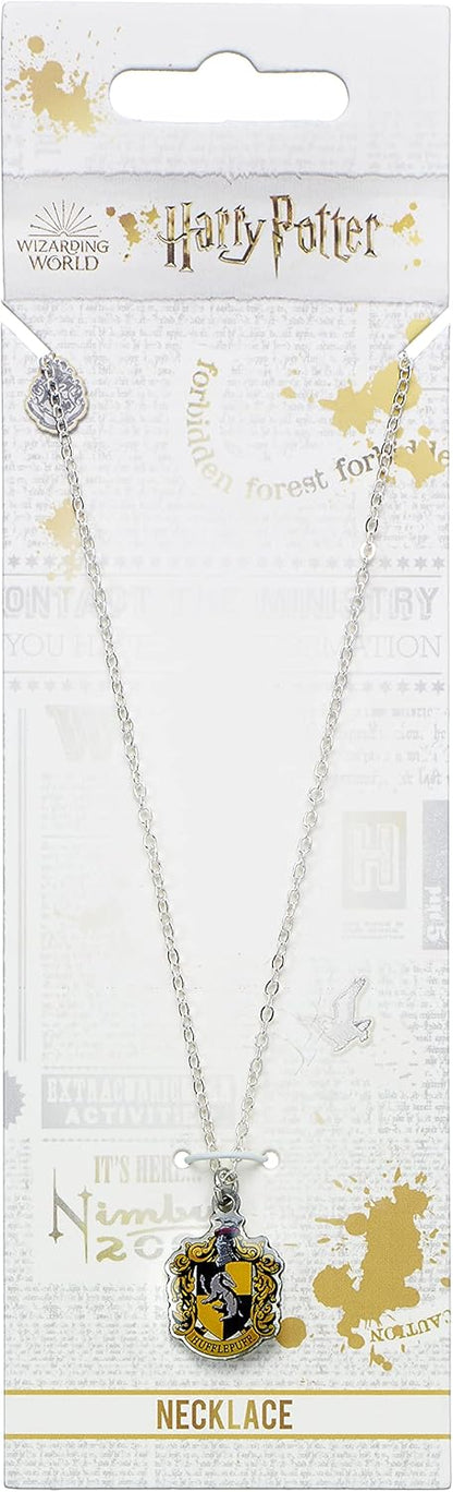Harry Potter Official Hufflepuff House Crest Link Chain Necklace by The Carat Shop