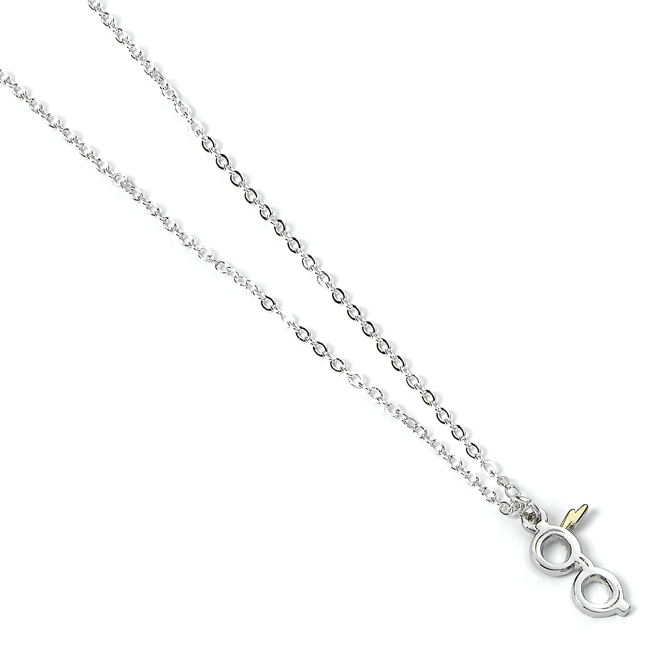 HARRY POTTER - Lightning Bolt & Glasses - Collier plaqué Argent