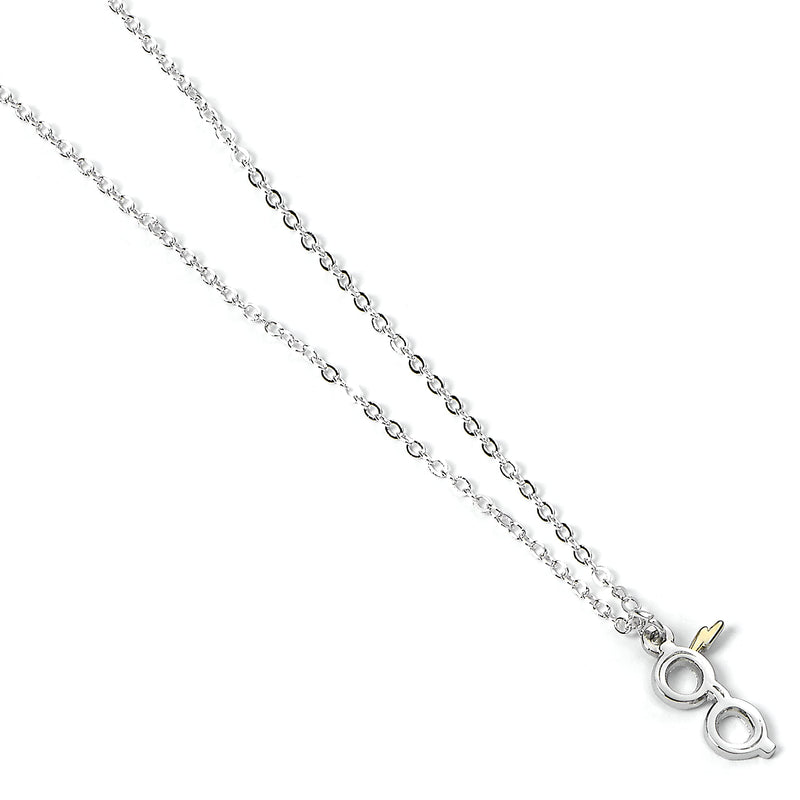 HARRY POTTER - Lightning Bolt & Glasses - Collier plaqué Argent