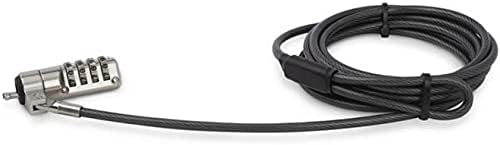 StarTech.com 6.5ft (2m) Laptop Cable Lock - 4 Digit Combination Laptop/Desktop Security Cable Lock for K-Slot Devices/Computers/Monitors - Portable Anti-Theft Vinyl Coated Steel Cable Lock (LTLOCK4D