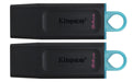 Kingston DataTraveler Exodia DTX/64GB-2P Flash Drive USB 3.2 Gen 1 - with Protective Cap and Keyring in Multiple Colours